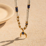 Moonlit Shakti beaded 18K Gold Bohemian Necklace