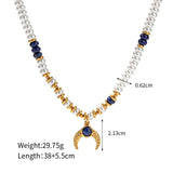 Moonlit Shakti beaded 18K Gold Bohemian Necklace