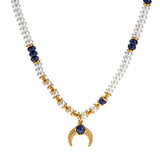 Moonlit Shakti beaded 18K Gold Bohemian Necklace