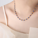 Mystical Eye Elegance: 18K Gold Eye Design Necklace and Bracelet Set