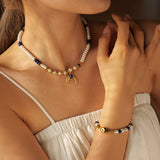 Moonlit Shakti beaded 18K Gold Bohemian Necklace