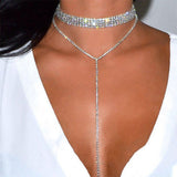 Glamorous Goddess Rhinestone Choker Necklace