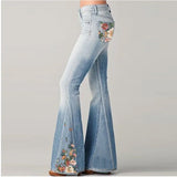 Farrah Floral Flare Jeans