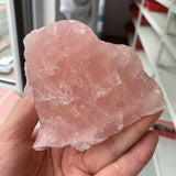 Pink Rose Quartz Crystal Rough Gem Specimen