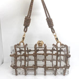 Bling Boho Acrylic Knot Handle Evening Bag