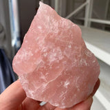 Pink Rose Quartz Crystal Rough Gem Specimen